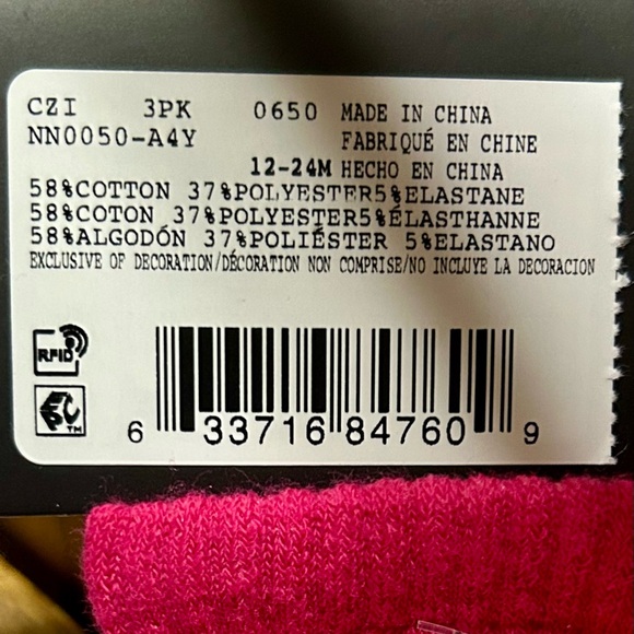 Nike Kids Non-Slip Socks 3-Pack - Pink, White, Gray - Picture 4 of 4